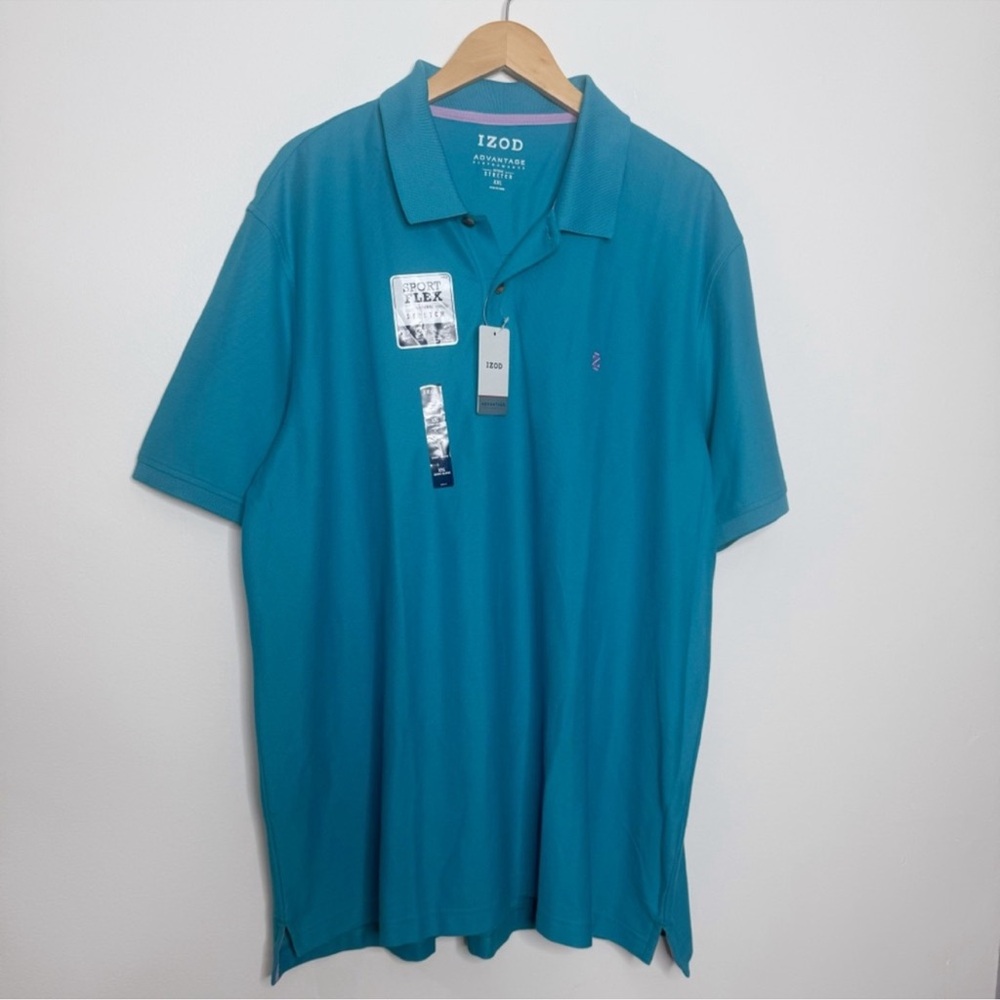 NWT‎ IZOD Advantage Performance SportflexQuick Dry Polo Algiers Blue XX-Large